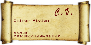 Czimer Vivien névjegykártya